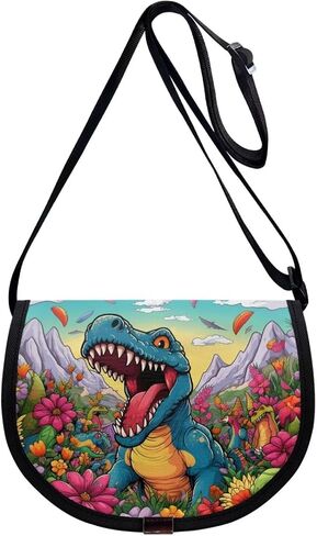 Dinosaur Purse for Girls Boys Small Crossbody Purses Age 6-8 Kids Pocketbook Shoulder Messenger Bag Wallet Sling Flight Bag Phone Holder Travel Holiday Cruise Shopping in Kuwait