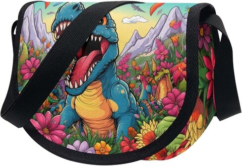 Dinosaur Purse for Girls Boys Small Crossbody Purses Age 6-8 Kids Pocketbook Shoulder Messenger Bag Wallet Sling Flight Bag Phone Holder Travel Holiday Cruise Shopping in Kuwait