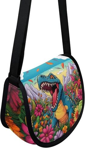 Dinosaur Purse for Girls Boys Small Crossbody Purses Age 6-8 Kids Pocketbook Shoulder Messenger Bag Wallet Sling Flight Bag Phone Holder Travel Holiday Cruise Shopping in Kuwait