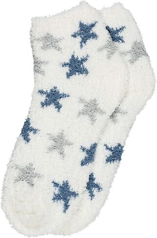 Trimfit Women Indoors, Hospital Socks, Fuzzy Slipper Socks (Pack of 4), Shoe Size: 9-11 in Saudi Arabia