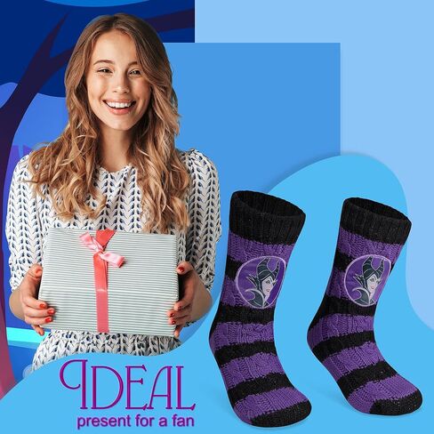 Disney Fluffy Socks for Women and Teenagers Soft Warm Slipper Socks Non Slip One Size Lounge Wear Gifts for Women in Saudi Arabia