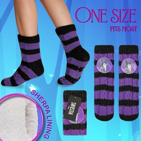 Disney Fluffy Socks for Women and Teenagers Soft Warm Slipper Socks Non Slip One Size Lounge Wear Gifts for Women in Saudi Arabia