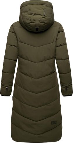 Marikoo Women's Long Quilted Jacket for Winter | Puffy Winter Coat in Knee-Length | Ladies’ Coats with Hoods | Benikoo XS-5XL in Saudi Arabia