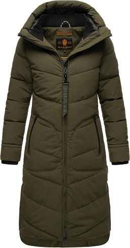 Marikoo Women's Long Quilted Jacket for Winter | Puffy Winter Coat in Knee-Length | Ladies’ Coats with Hoods | Benikoo XS-5XL in Saudi Arabia