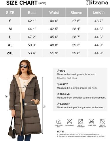 Women's Long Puffer Coat Hooded Zip Up Fleece Jackets with Pockets Winter Outerwear Quilted Coats Clothes Trendy 2024 in Saudi Arabia
