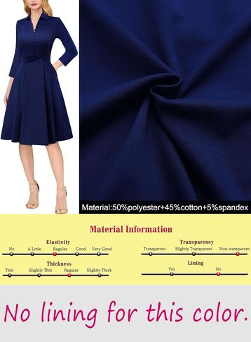 VFSHOW Womens 2024 Business Work Office Collar V Neck Bow Belted Pockets Buttons Slim Vintage Fit and Flare A Line Dress in Saudi Arabia