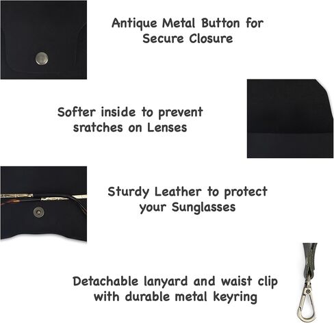 Sunglasses Cases Leather Eyeglass Pouch with Lanyard Portable Soft Eye Glass Case Sunglass Storage Box in Saudi Arabia