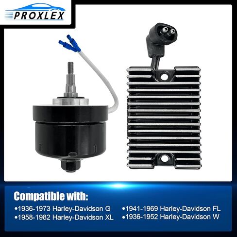 طقم تحويل مولد كهربائي 17 أمبير 12 فولت متوافق مع Harley Davidson G 1936-1973، XL 1958-1982، FL 1941-1969 in Kuwait