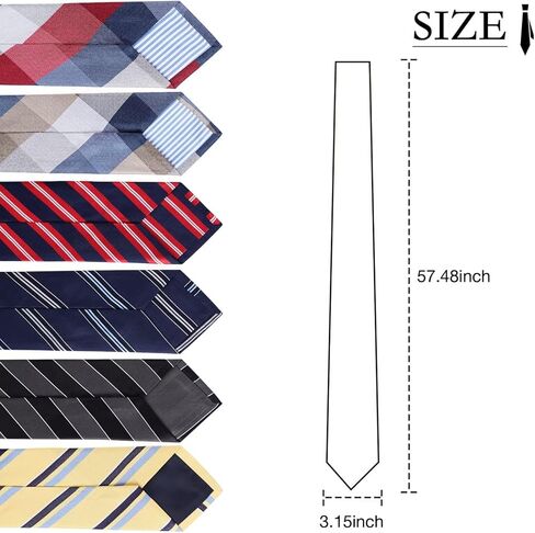MANSPHIL 100% Silk Neckties for Men, 3.15" Wide, Plaid Striped Floral Classic Pattern Suit Ties for Wedding Business in Kuwait