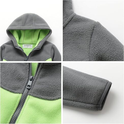 Mud Kingdom Boys Girls Fleece Jackets with Hood Outerwear Long Sleeve Deer Pattern Zipper Tops in Saudi Arabia