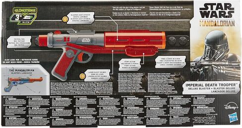 Nerf Star Wars Imperial Death Trooper Deluxe Dart Blaster، الماندالوريان، أصوات الناسف، تأثيرات ضوئية، 3 أسهم Nerf تتوهج في الظلام in Saudi Arabia