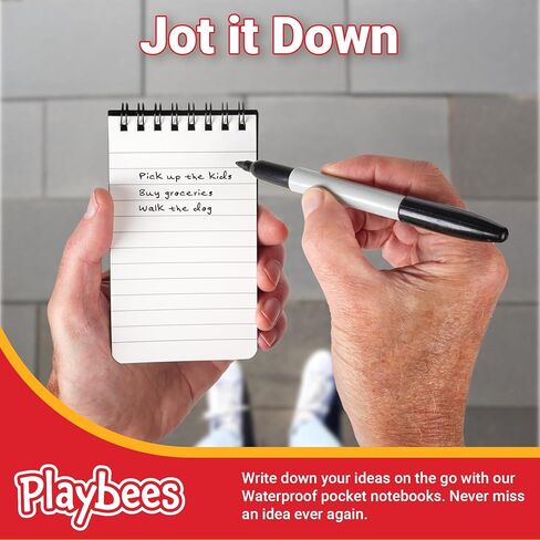 دفتر جيب مقاوم للماء 6 حزمة أسود صغير أعلى دوامة دفتر جميع الأحوال الجوية 3x5 دفاتر الملاحظات ث / صفحات مبطنة مذكرة صغيرة صغيرة منصات ملاحظة ستينو الكتابة في دفتر الملاحظات حقل المطر للخارجية in Kuwait