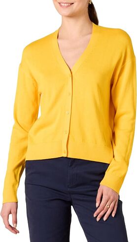 Amazon Essentials Women's V-Neck Lightweight Cropped Relaxed-Fit Cardigan Sweater in Saudi Arabia