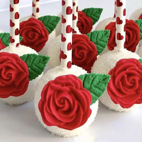 Rose Flowers and Leaves Fondant Silicone Candy Molds Set For Sugarcraft Cake Decor, Cupcake Toppers, Soap Wax, Polymer Clay, Making Crafting Projects in Saudi Arabia