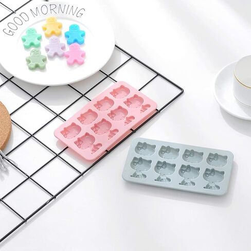2 Pcs Kitten Silicone Mold,Chocolate Tray for Sugarcraft,Birthday Cake Decoration,Ice Cube,Jelly,Pudding,Gum Paste Icing,Candle,Plaster,Uv Resin,Polymer Clay,Home Decoration,Bath Bomb in Saudi Arabia