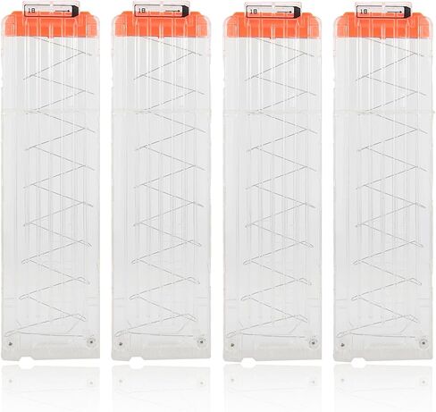 TORMEN 2 Pack Quick Reload Clip,18-Darts Magazines Clips,Bullet Clips Compatible for Nerf Elite Toy Gun(Orange in Saudi Arabia