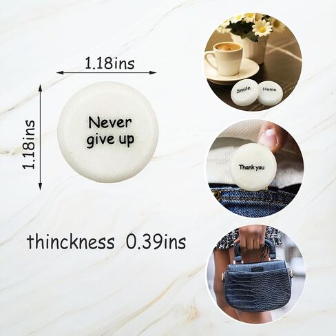 24PCS Inspirational Heart Stones with Different Sentiment Words, Encouragement Stones for Healing Meditation,Heart Stone Gifts for Friends,Families,Home Decor in Saudi Arabia