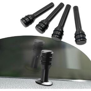 4 PCS Car Door Lock Knobs, 1.93" x 0.47" Alloy Material Inner Door Lock Pull Pins, Automotive Pull Pins Decor Modification Accessories, Compatible with Most Cars, Trucks, SUVs, RVs (Red)