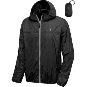 Little Donkey Andy Men's Lightweight Packable Sun Protection Jacket Quick Dry Full Zip Hooded Windbreaker for Hiking in Kuwait
