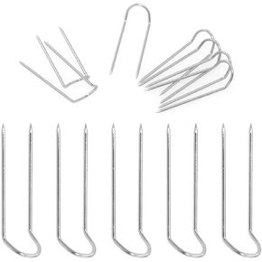 Lind Kitchen 50PCS 23mm U-Shaped Stainless Steel Sewing Pins Multipurpose Straight Pins U-pins Fork Pins Needlecrafts Pins Double Blocking Pins Stainless Steel Sewing Pins ht Pins