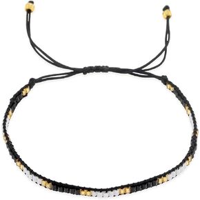 Gold Seed Beads Wrap Bracelets for Women, Boho Handmade Adjustable Braided Strand Summer Beach Jewelry Gift.