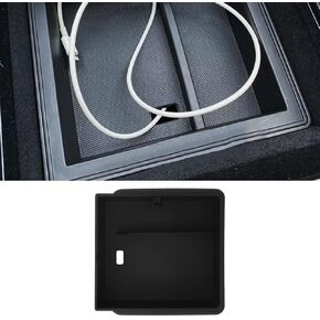 Armrest Storage Box Organizer ABS Center Armrest Lower Bottom Storage Box Compatible with 2024 Model 3