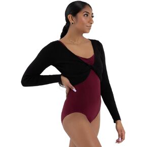 Capezio Womens Shrug With Faux Knot