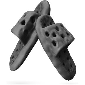 TSSPLUS Shower Shoes with Arch Support, Quick Drying Non-Slip Pool Slides Lightweight Beach Sandals with Drain Holes Comfortable House Slippers for Women Men