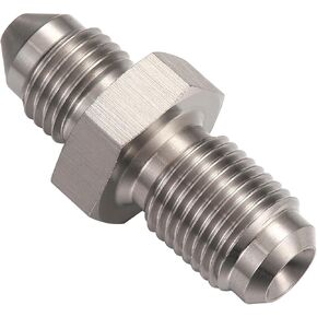 3AN Male to M10x1.0 Metric Stainless Steel Brake Clutch Adapter Fitting Connector