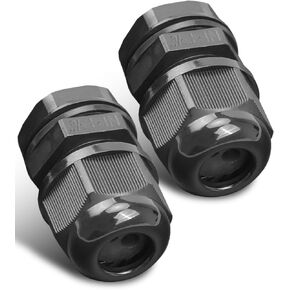 Fuel Cell Electrical Bulkhead Fitting 10GA Wire Fuel Pump Assembly Fit for10-12 Gauge Wires and 3/8npt Threads Openings, 2 Pack