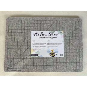 17"x22"x0.5" Printed 1" Square Wool Pressing Mat with 30, 45, and 60 Degree Lines