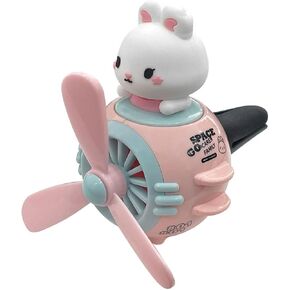 Cute Pilot Cat Car Air Fresheners, Car Diffuser Air Condition Vent Clip, Rotating Propeller Automotive Air Outlet Fan Creative Perfume Accessories for Car Interior Decoration