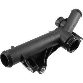 Water Outlet Connect Adapter Replacement for Ford Escape 13-16 for Ford Fusion 13-14 for Ford Fiesta 14-19 for Ford Transit Connect 14-16, BM5Z-8592-A BM5Z-8K556-B Metal Black 1Pc