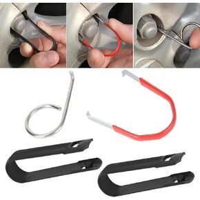 4 PCS Car Wheel Removal Tool, Screw Cap Removal Hook, Nut Cover Hub Puller, Compatible with Volkswagen Audi (Multicolored)