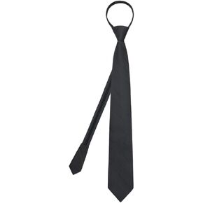 Mens Ties Pre-tied Ties for Men, Adjustable Zipper Tie Mens Black Tie for Office Graduation School Uniforms