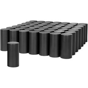 United Pacific 10190Cb - Wheel Lug Nut Cover Set - 33Mm X 4 1/4" Black Tall Cylinder Nut Cover - Thread-On (60 Pack)