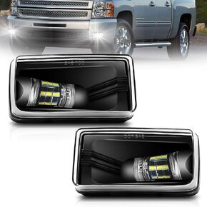 LED&DRL Fog Lights for 2007-2015 Chevy Silverado Suburban Avalanche/Tahoe/GMC Sierra 1500 2500HD 3500HD / 2010-2014 Yukon / 2007-2008 Cadillac Escalade with Daytime running and Turn Signal