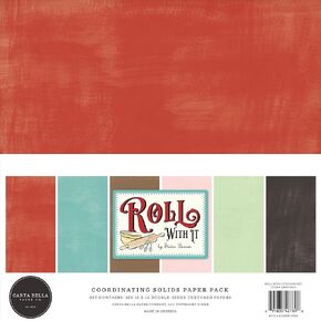 Echo Park Paper Company Carta Bella Solids Collection Kit 12"X12"-Roll with It