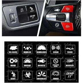 Novelty Stickers Labels for Car or Truck Unused Button, Stickers Decal for Truck, Car Switch Stickers, Car Interior Console Switch Decals, Truck Dashboard Switch Control Stickers