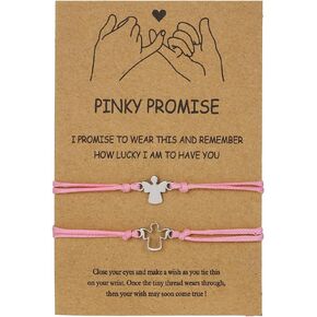 Best Friendship Bracelets for 2 3 4 5 Pinky Promise BFF Bracelet Sun/Moon/Sunflower/Cross/Heart/Compass Best Friends Matching Bracelet for Women Men.