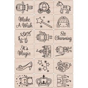 Hero Arts LP199 Ink 'n' Stamp Wood Sets, Fairy Princess