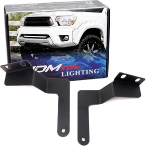 iJDMTOY 30-31.5 Inch Single/Double Row LED Light Bar Lower Bumper Hidden Behind Grille Opening Mounting Brackets Compatible with Toyota 2005-23 Tacoma, 2014-21 Tundra