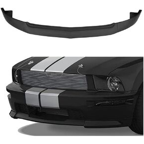 HECASA Front Bumper Lip Spoiler Splitter Compatible with 2005-2009 Ford Mustang V8 GT 2-Door Lower Lip Protector Kit Black ABS Plastic