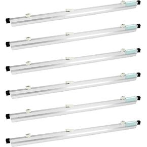 QWORK Blueprint Clamps, 6 Pack 42" Blueprint Binding Strips, Architectural Drawing Storage Tool for Paper, Poster, Map, Plans & Drawings
