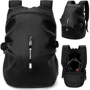 Helmet Backpack for Motorcycle Cycling, Waterproof Reflective Helmet Bag for Men Large Capacity Storage Bag Hiking Travel Backpack