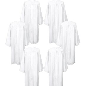 6 Pcs Matte Choir Robe for Church Judge Robes Costumes Pulpit Robe Pastor Baptism Graduation Gown