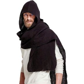 Avilego Shawl for Men Women Wasteland Punk Style Poncho with Hood