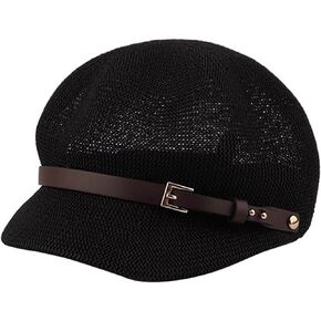 Lightweight Newsboy Cap Beret Breathable Mesh Sun Hat Beach Hats for Women
