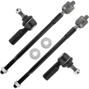 BOXI 4pcs Front Inner & Outer Tie Rods for Chevy Prizm 1998-2002 / Geo Prizm 1993-1997 / for Toyota Corolla 1993-1997(All Models w/hydraulic rack) / Corolla 1998-2002 / RAV4 1996-2000 | ES2382 EV303