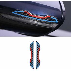 BETTERHUMZ Rear View Mirror Sticker, Rearview Mirror Anti-rub Strip Protector, Anti-Collision Strips for BMW F30 F20 F07 F10 G20 G28 G30 Carbon Fiber Car Exterior Accessories